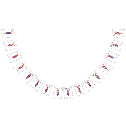 ハッピーバースデー カラーレミックス バンティング バナー (全)