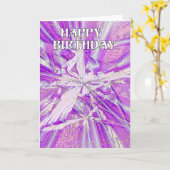 ハッピーバースデー カード (黄色い花)