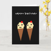 ハッピーバースデー カード (黄色い花)