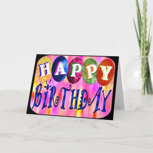 ハッピーバースデー カード (正面)