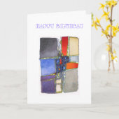 ハッピーバースデー カード (黄色い花)