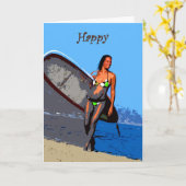 ハッピーバースデー カード (黄色い花)