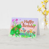 ハッピーバースデー カード (黄色い花)