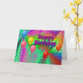 ハッピーバースデー カード (黄色い花)