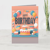 ハッピーバースデー カード (正面)
