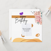 「ハッピーバースデー」 カード (正面/裏面インサイチュ)