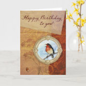 ハッピーバースデー カード (黄色い花)