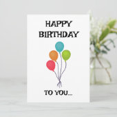 ハッピーバースデー カード (スタンド正面)