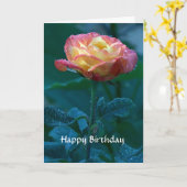 ハッピーバースデー カード (黄色い花)