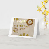 ハッピーバースデー カード (黄色い花)