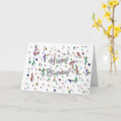 ハッピーバースデー カード (黄色い花)