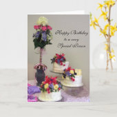 ハッピーバースデー カード (黄色い花)