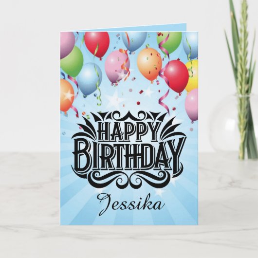 ハッピーバースデー カード (正面)