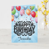 ハッピーバースデー カード (黄色い花)