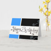 ハッピーバースデー カード (黄色い花)