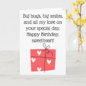 ハッピーバースデー カード (黄色い花)