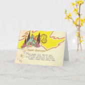 ハッピーバースデー カード (黄色い花)