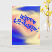 ハッピーバースデー! カード (黄色い花)