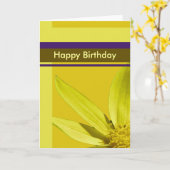 ハッピーバースデー カード (黄色い花)