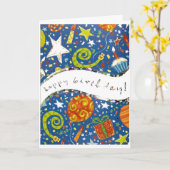 ハッピーバースデー カード (黄色い花)