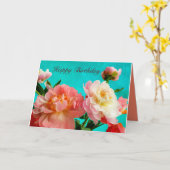 ハッピーバースデー カード (黄色い花)