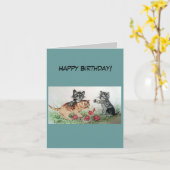 ハッピーバースデー カード (黄色い花)