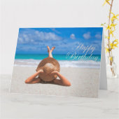 ハッピーバースデー カード (黄色い花)