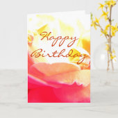 ハッピーバースデー カード (黄色い花)