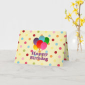 ハッピーバースデー カード (黄色い花)