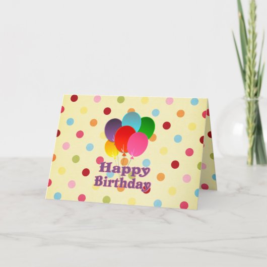 ハッピーバースデー カード (正面)