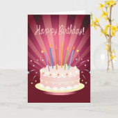 ハッピーバースデー カード (黄色い花)