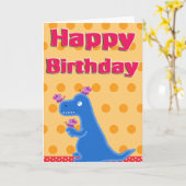 ハッピーバースデー カード (黄色い花)