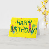 ハッピーバースデー! カード (黄色い花)
