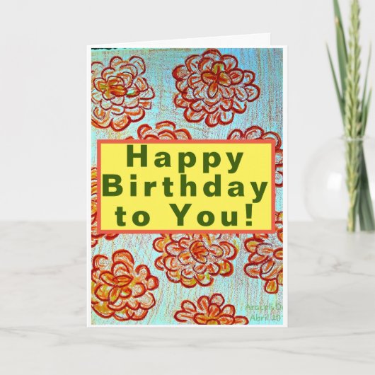 ハッピーバースデー カード (正面)