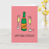 ハッピーバースデー カード (黄色い花)