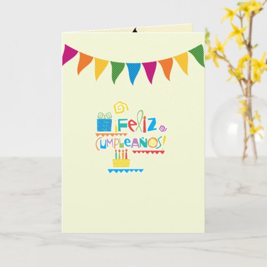 ハッピーバースデー カード (黄色い花)