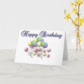 ハッピーバースデー カード (黄色い花)