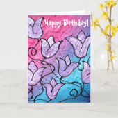 ハッピーバースデー! カード (黄色い花)