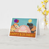 ハッピーバースデー カード (黄色い花)