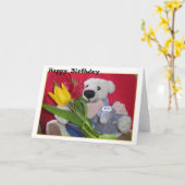 ハッピーバースデー カード (黄色い花)