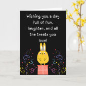 ハッピーバースデー カード (黄色い花)