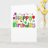 ハッピーバースデー カード (黄色い花)