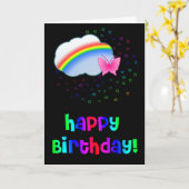 ハッピーバースデー カード (黄色い花)