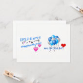 ハッピーバースデー カード (正面/裏面インサイチュ)