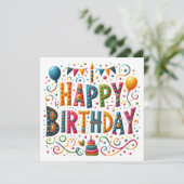 ハッピーバースデー カード (スタンド正面)