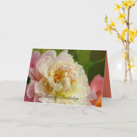 ハッピーバースデー カード (黄色い花)