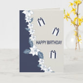 ハッピーバースデー カード (黄色い花)