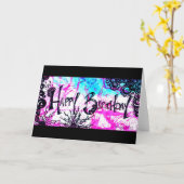 ハッピーバースデー カード (黄色い花)