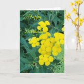 ハッピーバースデー カード (黄色い花)