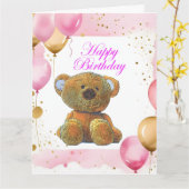 ハッピーバースデー カード (黄色い花)